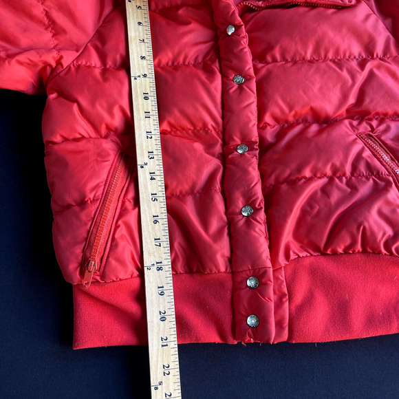 Alpine Designs Puffer Jacket Girl Size 12 Red Full Zip USA Down Ski Winter Nylon - Picture 11 of 13